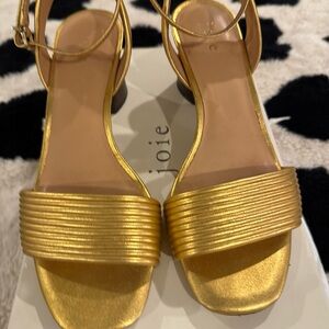 Joie Metallic Gold Sandals